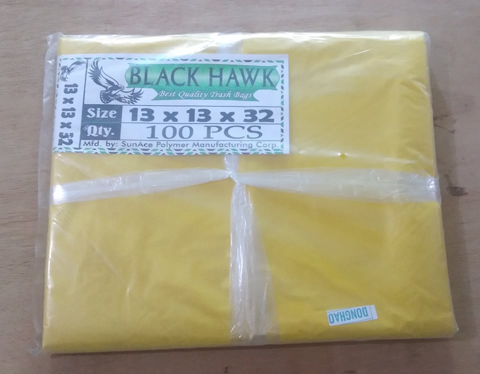 13x13x32 Yellow Plastic Bag (100's) w/ gusset